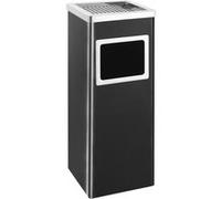Poubelle à cendrier d hôtel 36 L Acier Noir Noir G