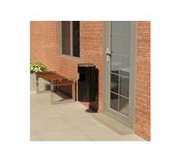 Poubelle à cendrier murale Acier 26 L Noir