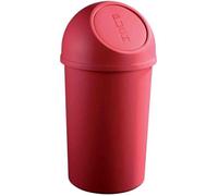 poubelle à clapet 45 litres noire ronde en PP