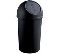 Poubelle à clapet Push, 25 litres noir