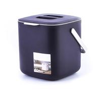 Poubelle à compost de comptoir avec couvercle à 2 niveaux pour déchets de cuisine, composteur, conteneur facile à utiliser, avec couvercle et pédale
