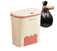 Poubelle à compost de cuisine - Mini panier à déchets à poser, poubelle suspendue avec couvercle, design, structure robuste | Table Top for Home, Bathroom, Office D