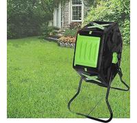 Poubelle à compost de jardin, cadre en acier avec porte coulissante pour une fertilisation rapide du sol, solution écologique de recyclage des déchets