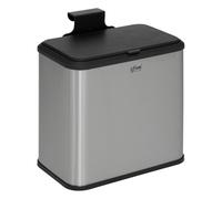 5five – Seau à compost 5 L inox – Seau amovible, fixation crochet, double ouverture