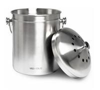 Poubelle à Compost - Seau de cuisine pour déchets organiques VeoHome. Inoxydable, solide, 4,9L, et filtre anti-mauvaise odeur