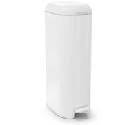 Poubelle à couches platinium blanche avec recharge