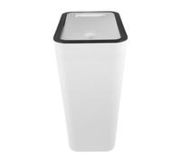 Poubelle à Couvercle 15l en Plastique Blanc, Grosse Ouverture Pratique