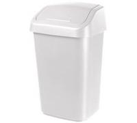 Poubelle à couvercle basculant, 10 litres, blanc