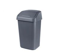 Poubelle à couvercle basculant style moderne 10 litres - Gris