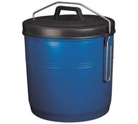 Generique Poubelle Aluminium et Plastiq Couvercle inséparable 16 L, Bleu