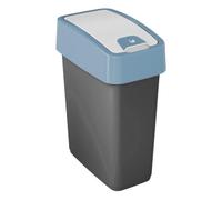 Poubelle à couvercle poussoir 10l Keeeper Magne - couvercle bleu