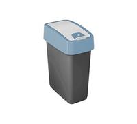 keeeper Poubelle rectangulaire à couvercle basculant 10 litres Bleu