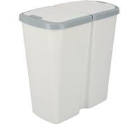 Poubelle à double couvercle Keden Compacta Q DUO 45L Un Compartiment gris clair Gris G