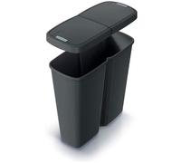 Prosperplast Poubelle KEDEN Compacta Q Duo 50 L 2 couvercles indépendants 54×24×56 cm