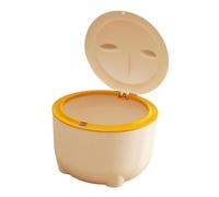 ＡＷＨＡＯ Poubelle à litière pour Chat avec Couvercle, bac à litière pour Chat, Poubelle Portable, Poubelle réutilisable pour Chien pour Chats d'intérieur, Beige