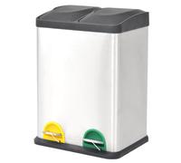 Poubelle à Ordures Acier Inoxydable 24 L Panier Corbeille à Ordures vidaXL