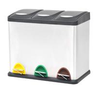 Poubelle à Ordures Acier Inoxydable 24 L Panier Corbeille à Ordures vidaXL