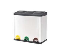 vidaXL Poubelle à ordures Acier inoxydable 54 L