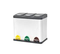 vidaXL Poubelle à ordures Acier inoxydable 24 L