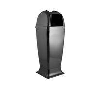 Poubelle À Papier Cendrier Diablo 50 Litres Anthracite Gris Stefanplast
