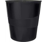 Poubelle à Papier Design en plastique solide 15 litres - Noir