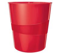 Poubelle à Papier Design en plastique solide 15 litres - Rouge