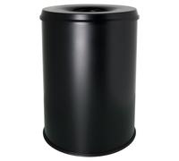 Poubelle à papier en acier anti feu 15 litres - Noir