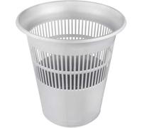 Poubelle à Papier en plastique type Corbeille 11,5 litres - Argent