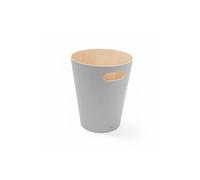 Poubelle à papiers en bois Woodrow grise 7.5L - - Gris - Bois