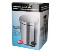 Poubelle à pédale 12 L en acier inoxydable