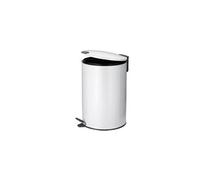 Kela Poubelle de salle de bain à pédale Mats – 12 L – 38 cm – Métal – Blanc