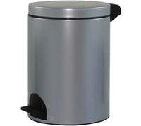 Poubelle à pedale 14l gris métal Rossignol 90263 gris G