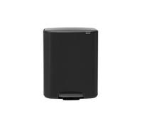 Poubelle à pédale 2x30l matt black 211508