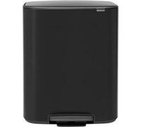 Poubelle à pédale 2x30l matt black Brabantia 211508 noir G