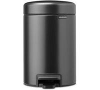 Poubelle à pédale 3 litres grise, Brabantia New Icon