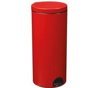 Poubelle à pédale 30l rouge mat lisse Rossignol 90327 rouge G