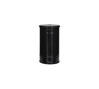Poubelle à pédale 48 cm en fer noir HDSono