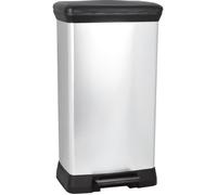 Curver Poubelle à pédale 50 L aspect métal plastique recyclé G