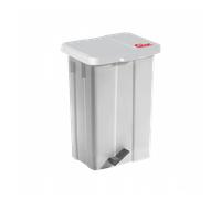 Poubelle à pédale 50 L - couvercle blanc
