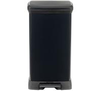 Curver Poubelle à pédale Decobin - Rectangulaire - 50 L - Noir Carbone