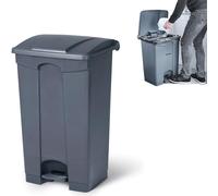 Poubelle à Pédale AmerBox 68L Gris 490x410x(H)660mm - Hendi HENDI