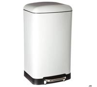 Poubelle à pédale Ariane en métal - 30 L - Blanc