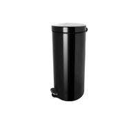 Poubelle à pédale aux ions d'argent Anti Microbes 30 litres - Noir