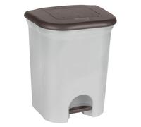 keeeper Poubelle à pédale Torge 2 x 11 l, 2 bacs amovibles, Argent