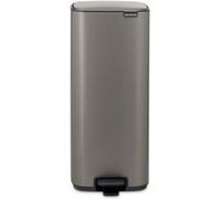 Brabantia Poubelle à pédale Bo 30 L – Fermeture progressive, seau amovible – Platine