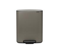 Poubelle à pédale BO Platinium 2 x 30L Brabantia
