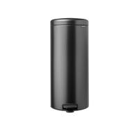 Poubelle à pédale Brabantia NewIcon 30 L | Couvercle anti-odeurs à fermeture douce et bac en plastique | Poubelle compacte antidérapante pour cuisine, bureau, salle de bain ou chambre | Confident Grey