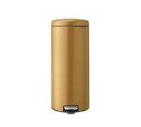 Brabantia - Poubelle à pédale NewIcon 30 L - Couvercle soft-close, seau amovible - Warm Gold