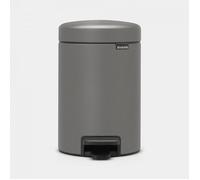 Poubelle à pédale - Brabantia - NewIcon - 3L - Mineral Concrete G - Gris