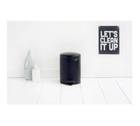 Poubelle à pédale - BRABANTIA - NewIcon - 5L - Noir mat